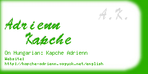 adrienn kapche business card